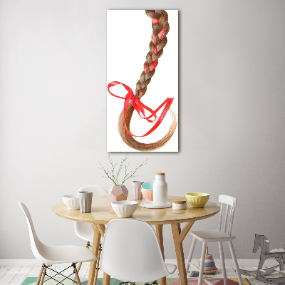 Quadro di vetro verticale Treccia