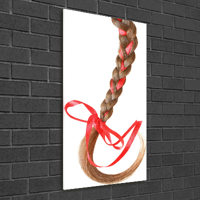 Quadro di vetro verticale Treccia