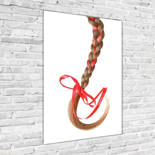 Quadro di vetro verticale Treccia