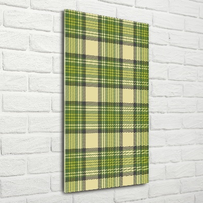 Quadro in vetro verticale A scacchi verdi