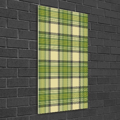Quadro in vetro verticale A scacchi verdi