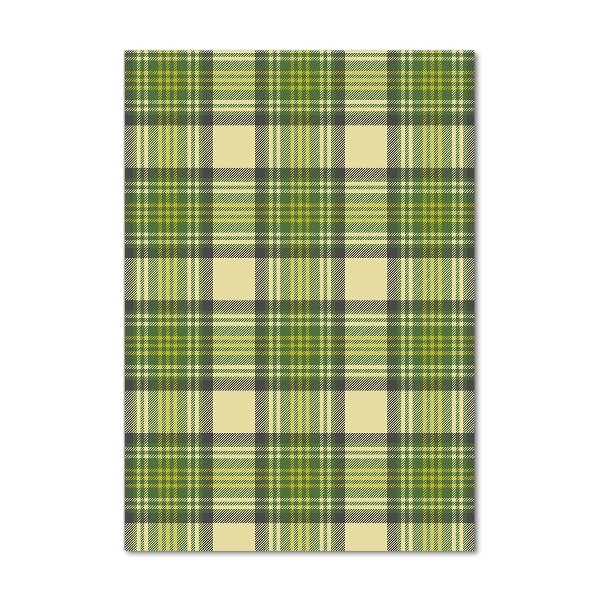 Quadro in vetro verticale A scacchi verdi