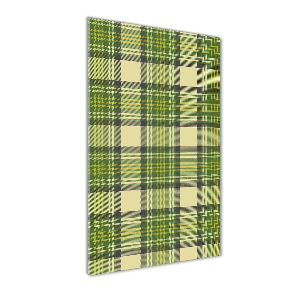Quadro in vetro verticale A scacchi verdi