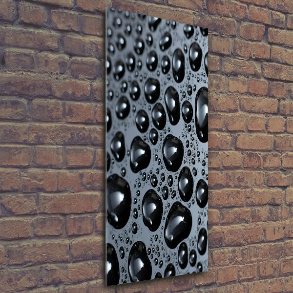 Quadro stampa su vetro verticale Gocce d'acqua