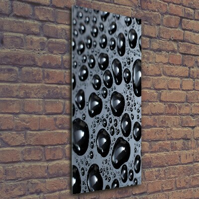 Quadro stampa su vetro verticale Gocce d'acqua