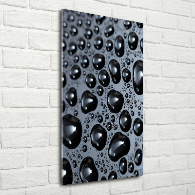 Quadro stampa su vetro verticale Gocce d'acqua