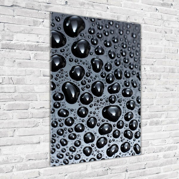 Quadro stampa su vetro verticale Gocce d'acqua