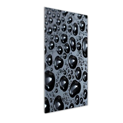 Quadro stampa su vetro verticale Gocce d'acqua