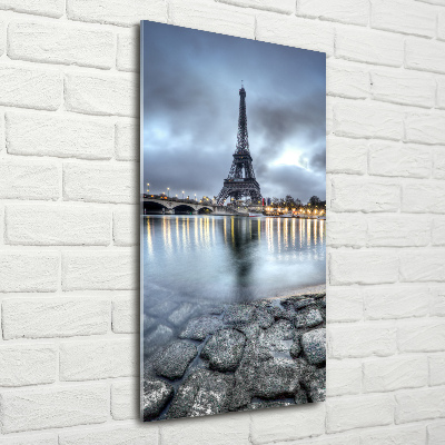 Quadro in vetro verticale Torre Eiffel Parigi