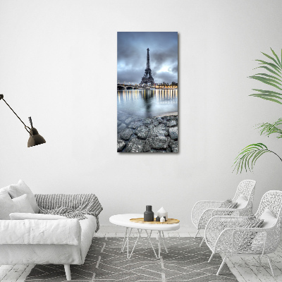 Quadro in vetro verticale Torre Eiffel Parigi