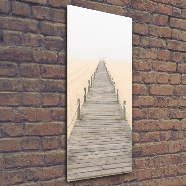 Quadro in vetro verticale Sentiero della spiaggia