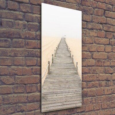 Quadro in vetro verticale Sentiero della spiaggia