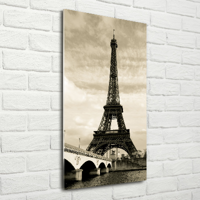 Quadro di vetro verticale Torre Eiffel Parigi