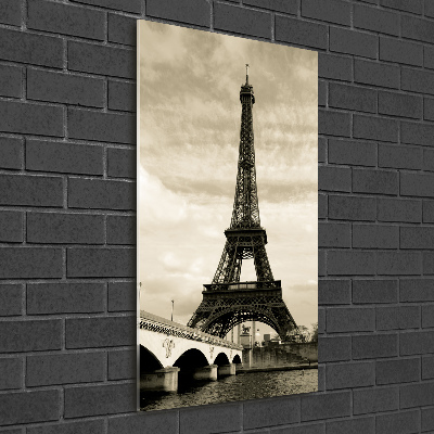 Quadro di vetro verticale Torre Eiffel Parigi