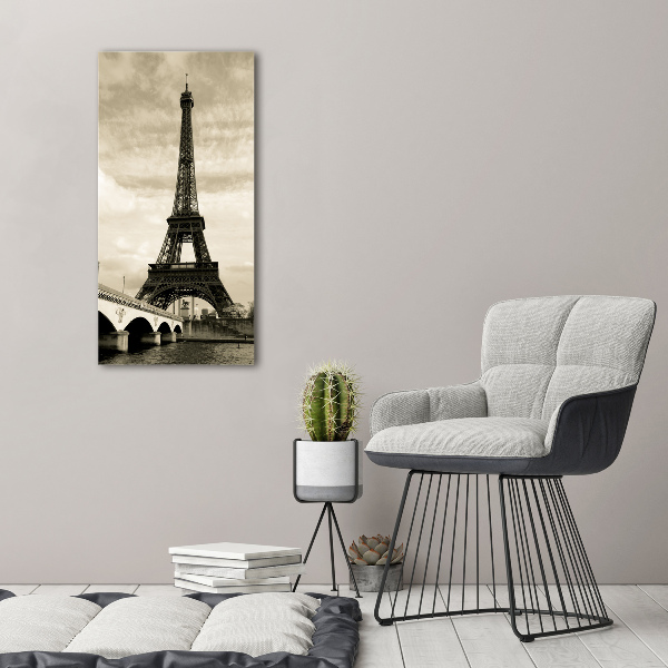 Quadro di vetro verticale Torre Eiffel Parigi