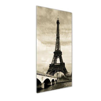 Quadro di vetro verticale Torre Eiffel Parigi