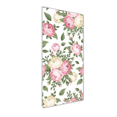 Quadro di vetro verticale Rose
