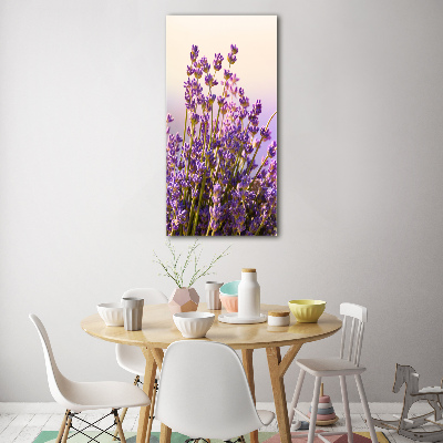Quadro stampa su vetro verticale Lavanda