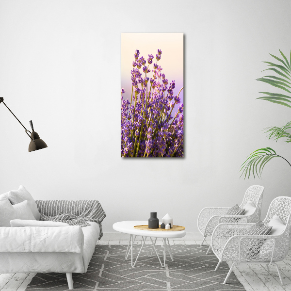 Quadro stampa su vetro verticale Lavanda