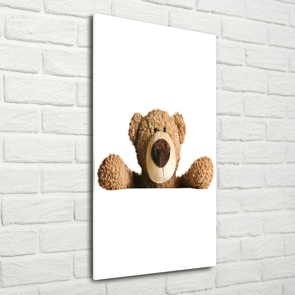 Quadro vetro verticale Orsacchiotto di peluche