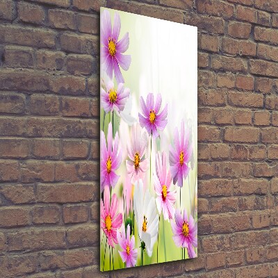 Quadro vetro verticale Fiori selvatici