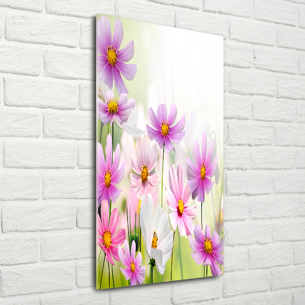 Quadro vetro verticale Fiori selvatici