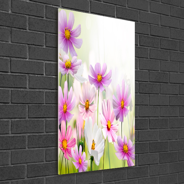 Quadro vetro verticale Fiori selvatici