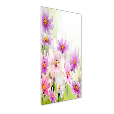 Quadro vetro verticale Fiori selvatici