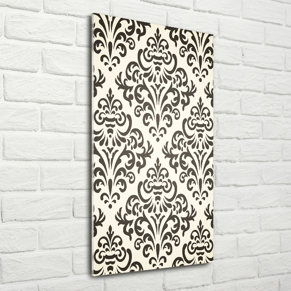 Quadro di vetro verticale Sfondo di ornamenti