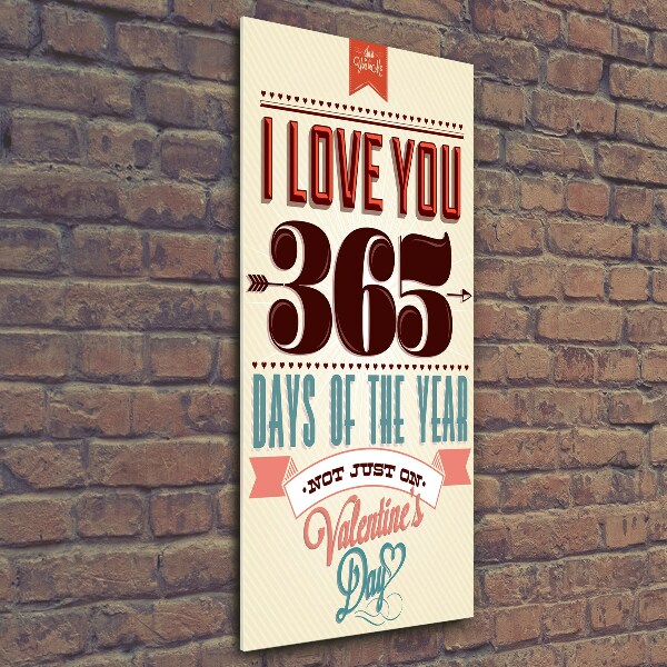 Quadro in vetro verticale San Valentino