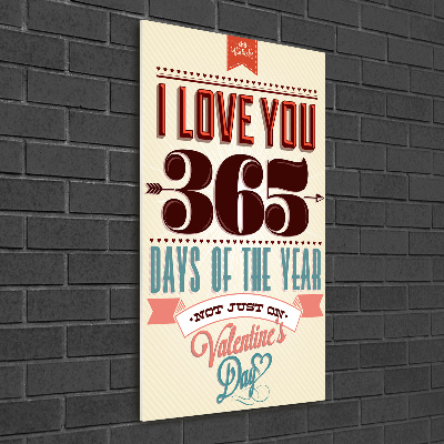 Quadro in vetro verticale San Valentino