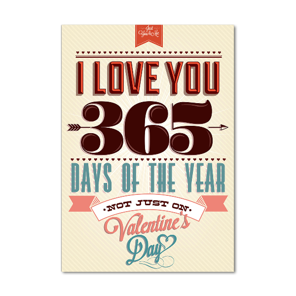 Quadro in vetro verticale San Valentino