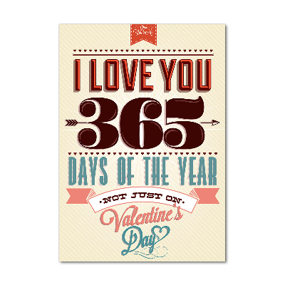 Quadro in vetro verticale San Valentino