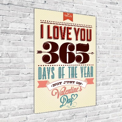 Quadro in vetro verticale San Valentino