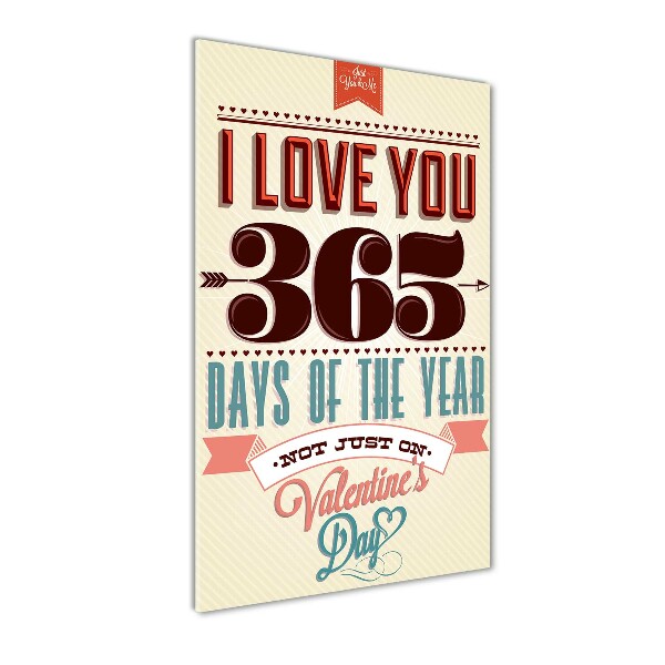 Quadro in vetro verticale San Valentino