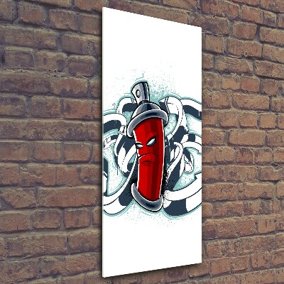 Quadro vetro verticale Graffiti