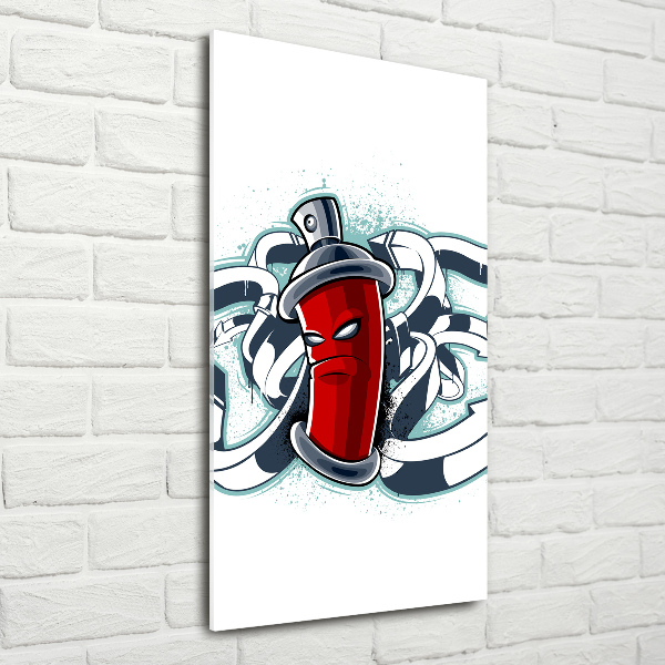 Quadro vetro verticale Graffiti
