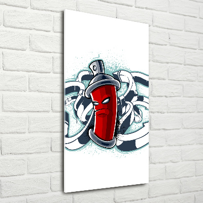 Quadro vetro verticale Graffiti