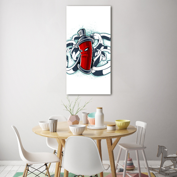 Quadro vetro verticale Graffiti