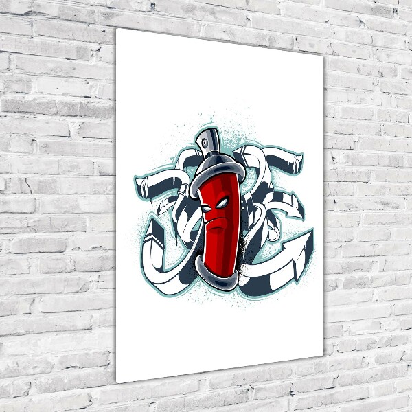 Quadro vetro verticale Graffiti
