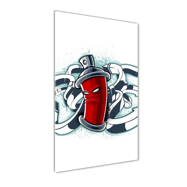 Quadro vetro verticale Graffiti