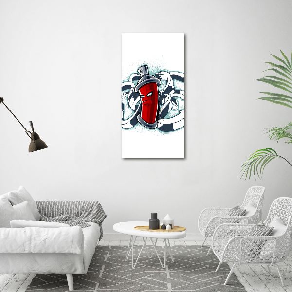 Quadro vetro verticale Graffiti