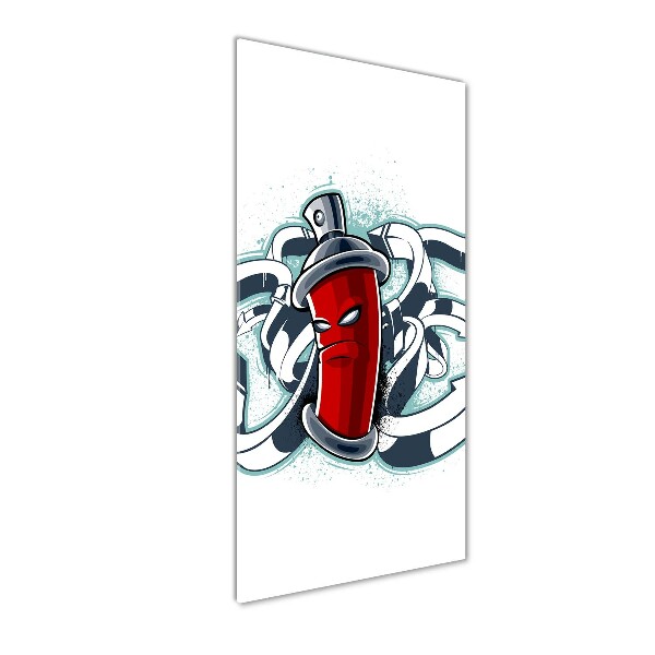 Quadro vetro verticale Graffiti