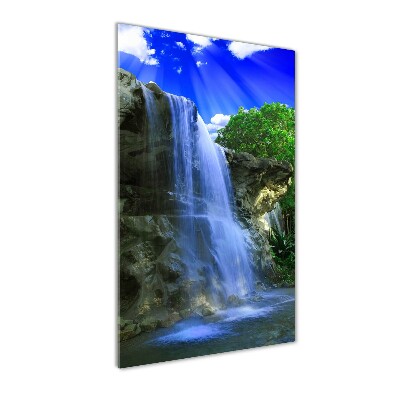 Quadro vetro verticale Cascata