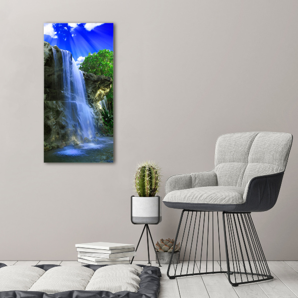 Quadro vetro verticale Cascata