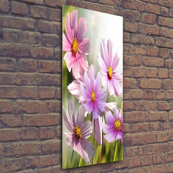 Quadro stampa su vetro verticale Fiori selvatici