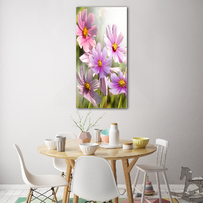 Quadro stampa su vetro verticale Fiori selvatici