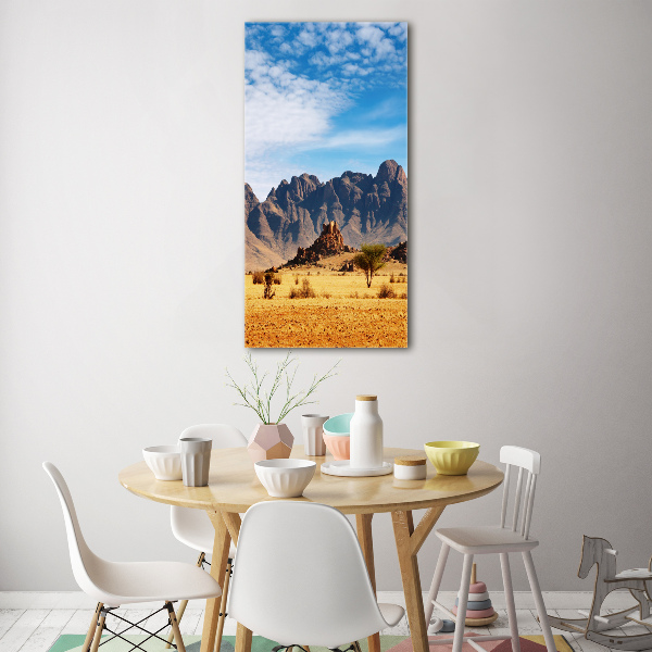 Quadro di vetro verticale Deserto dell'Hamilton