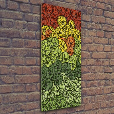 Quadro in vetro verticale Piogge colorate