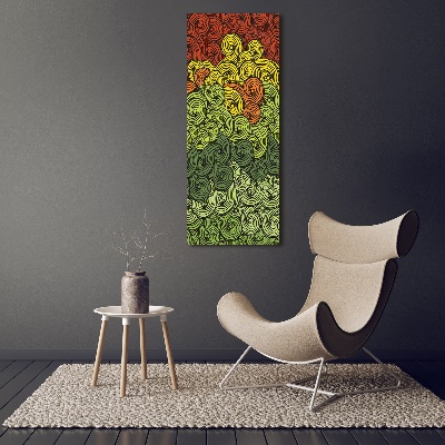 Quadro in vetro verticale Piogge colorate